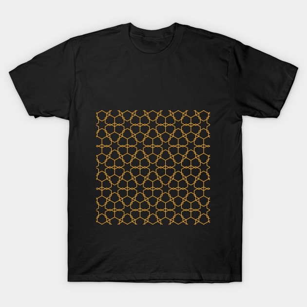 Hexagon Geometric Pattern T-Shirt by Kevin's Flow